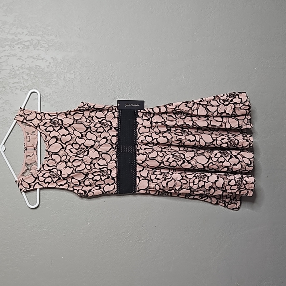 NWT Jodi Kristopher Pink and Black Cutout Dress Size 7
